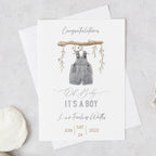 New Baby Boy Personalised Card