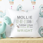 Personalised New Baby Cushion Birth Announcement