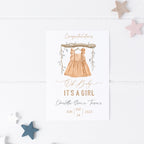 New Baby Girl Personalised Card