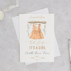 New Baby Girl Personalised Card