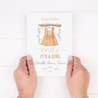 New Baby Girl Personalised Card