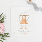 New Baby Girl Personalised Card