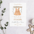 New Baby Girl Personalised Card