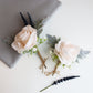 Cream Rose Wedding Buttonhole