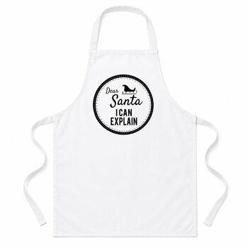 Dear Santa I Can Explain Christmas Apron