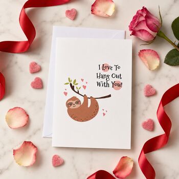 I Love To Hang With You Valentine's Card