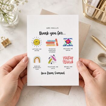 Personalised Thank You Teacher Card