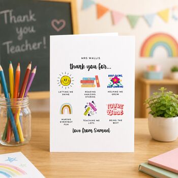 Personalised Thank You Teacher Card