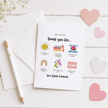 Personalised Thank You Teacher Card