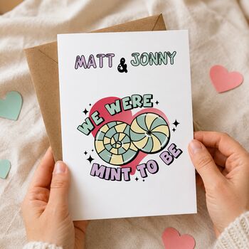 We Were Mint To Be Personalised Valentine's Card