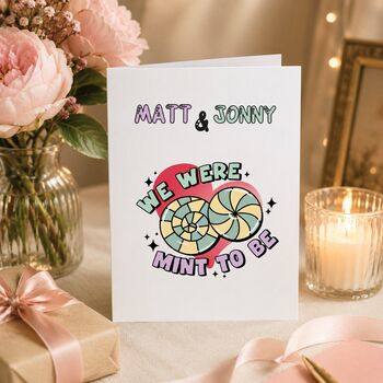 We Were Mint To Be Personalised Valentine's Card