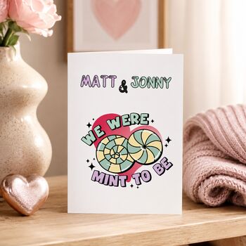 We Were Mint To Be Personalised Valentine's Card