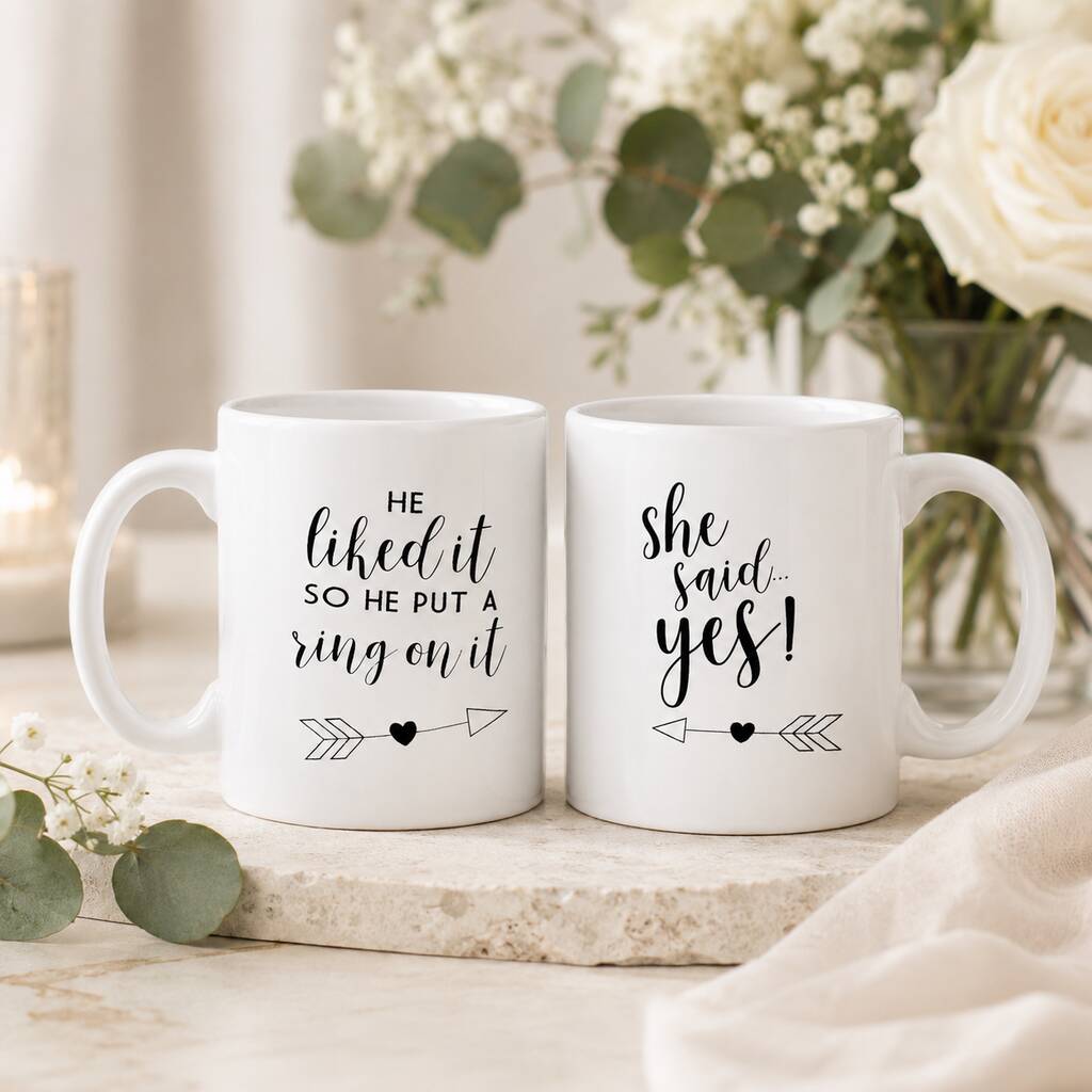 Engagement Couples Mug Set