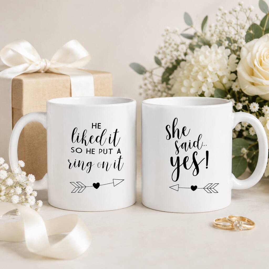 Engagement Couples Mug Set
