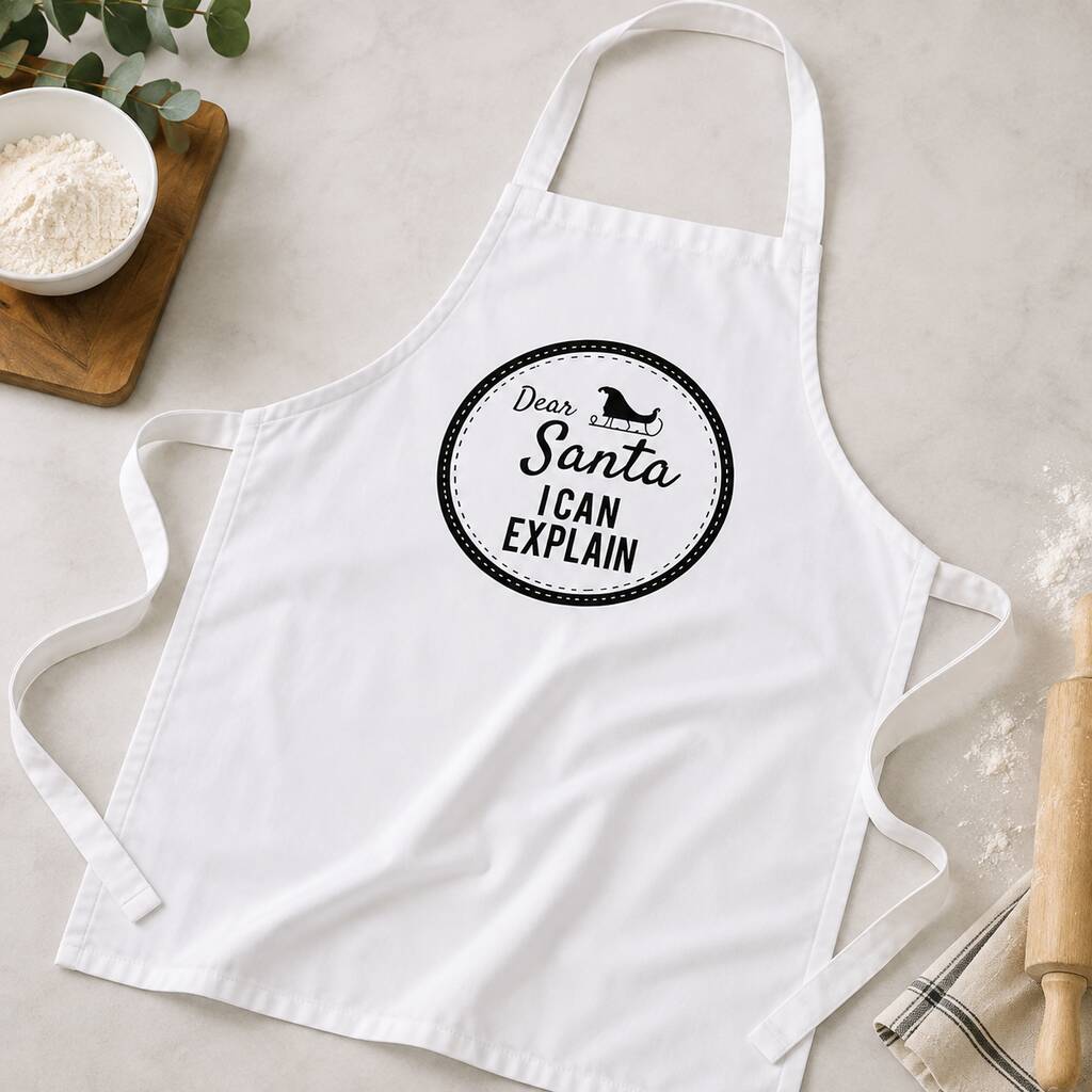 Dear Santa I Can Explain Christmas Apron