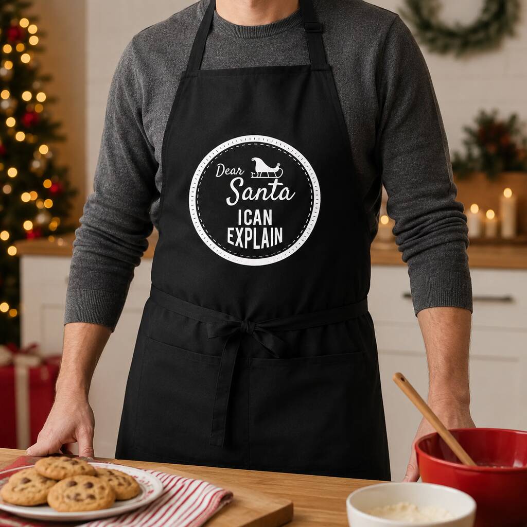 Dear Santa I Can Explain Christmas Apron