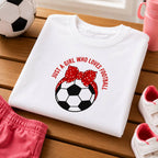 Just A Girl Who Likes Football Kids T-Shirt