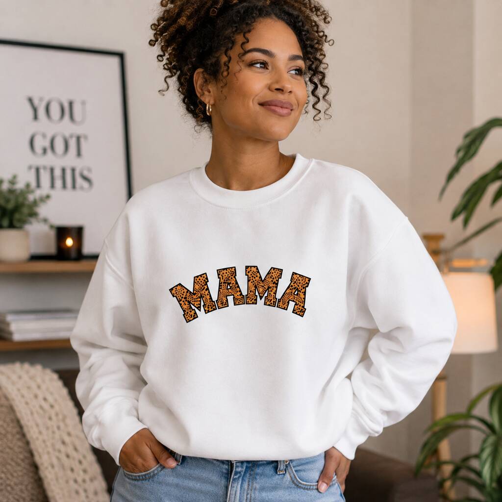 Leopard Print Mama Sweatshirt