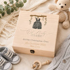 Personalised Wooden Baby Boy Gift Box