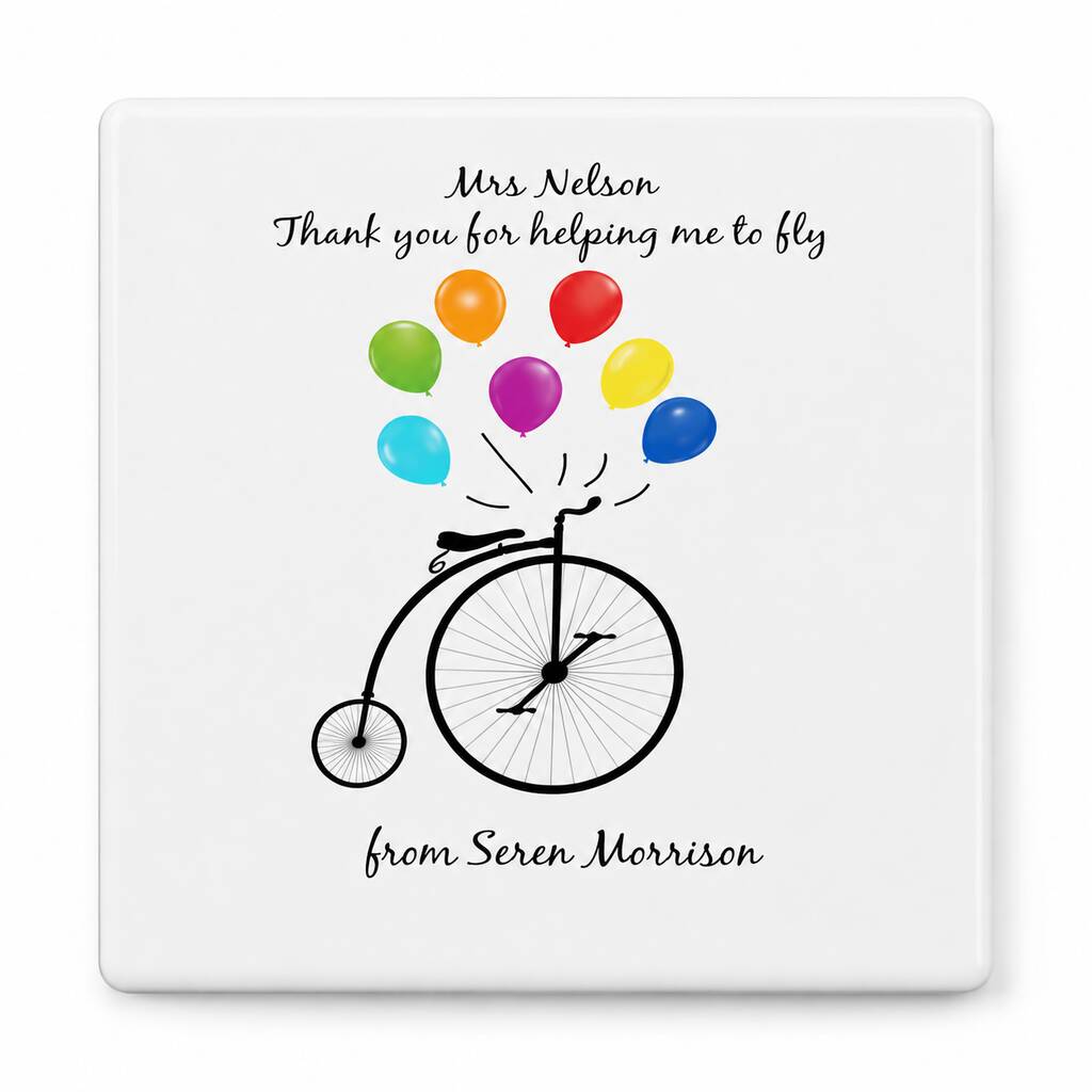 Personalised Thank You Teacher Coaster