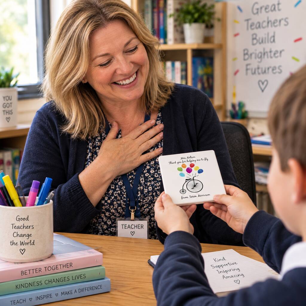 Personalised Thank You Teacher Coaster