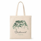Personalised Botanical Bridal Party Tote Bag
