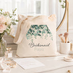 Personalised Botanical Bridal Party Tote Bag