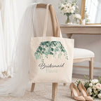 Personalised Botanical Bridal Party Tote Bag