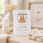 New Baby Girl Personalised Card