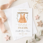 New Baby Girl Personalised Card