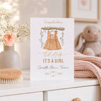 New Baby Girl Personalised Card