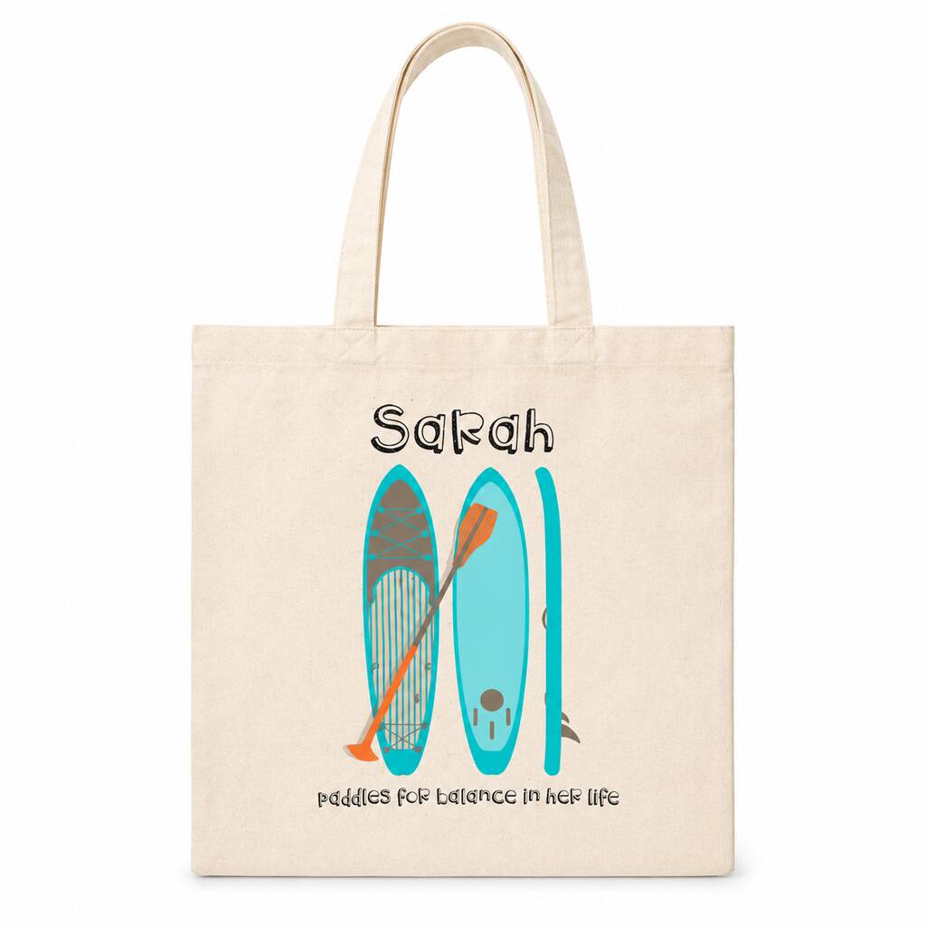 Personalised I Paddle For Balance Paddleboard Tote Bag