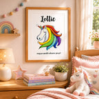 Personalised Sparkle Unicorn Print