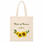 Personalised Sunflower Bridal Party Tote Bag