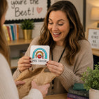Personalised Rainbow Teacher Coaster