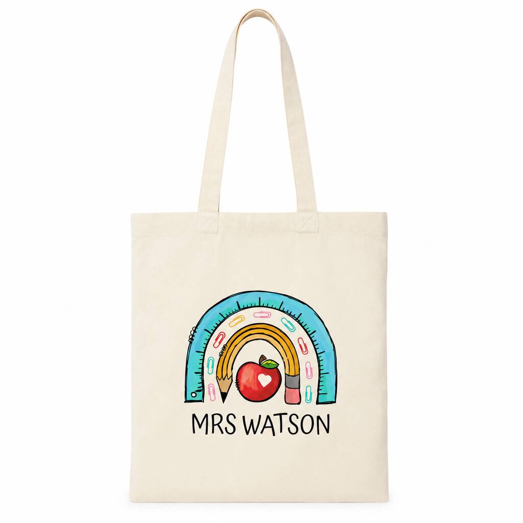 Personalised End Of Term Teacher Tote Bag