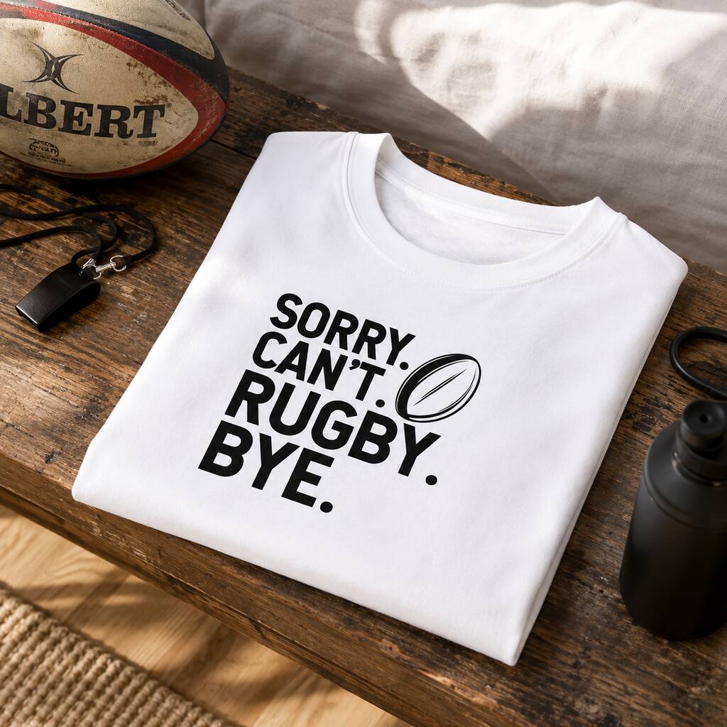 Sorry Can't Rugby T-Shirt