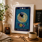 Tarot Coffee Lover Typographic Print