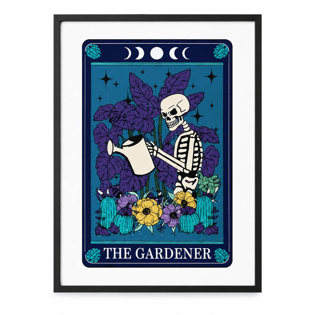 Tarot Gardener Typographic Print