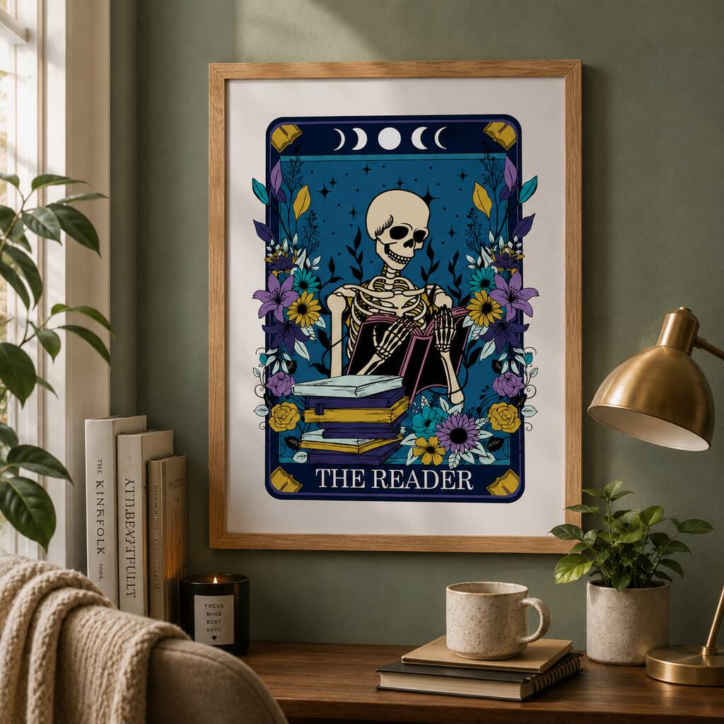 Tarot The Reader Typographic Print
