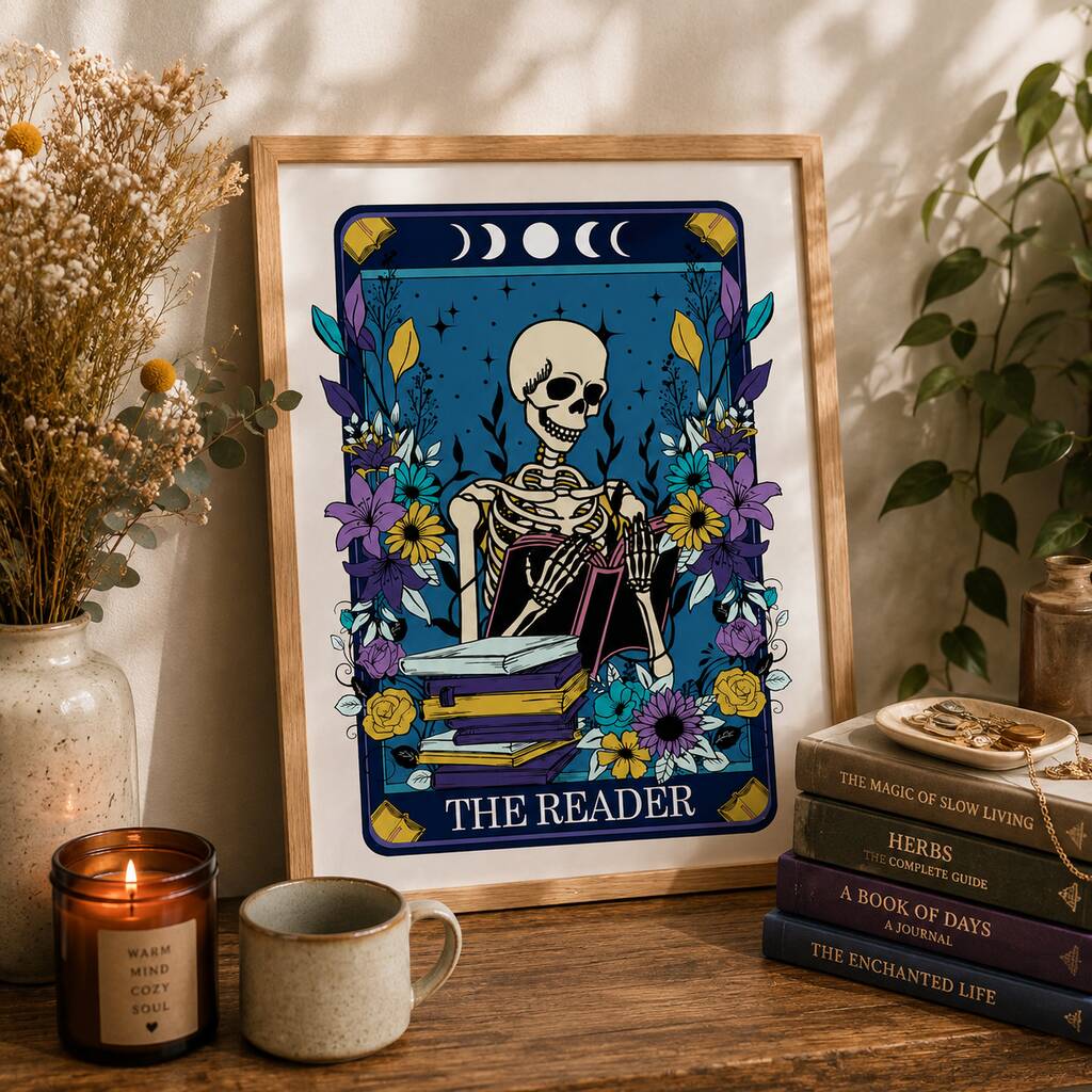Tarot The Reader Typographic Print