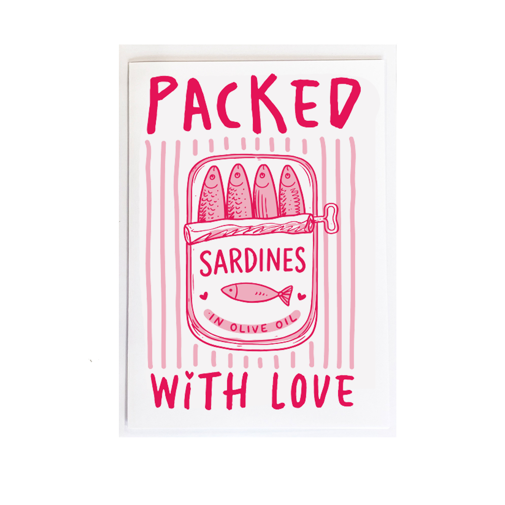 Packed With Love Funny Sardines Valentines Card