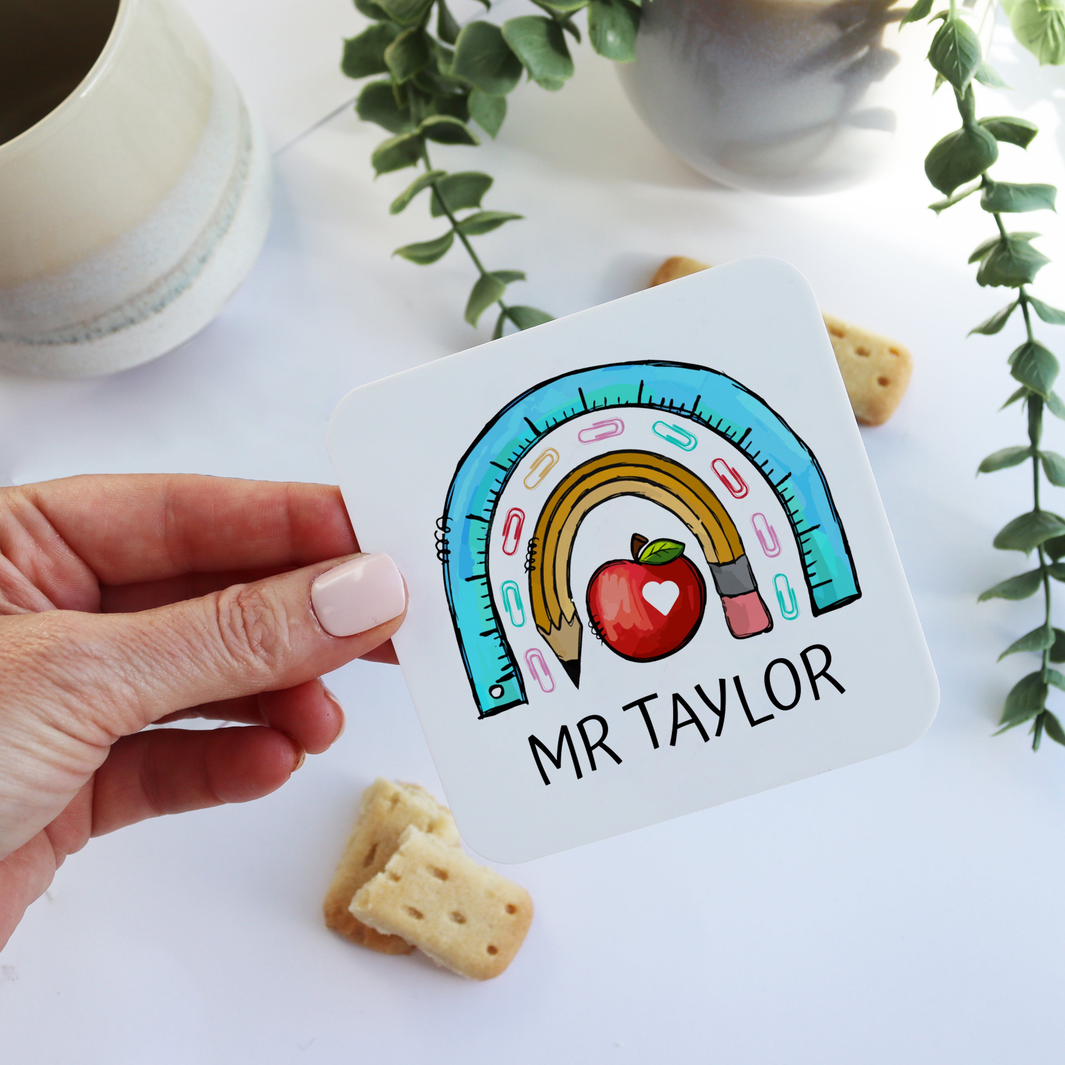 Thank You Teacher Personalised Coaster Gift