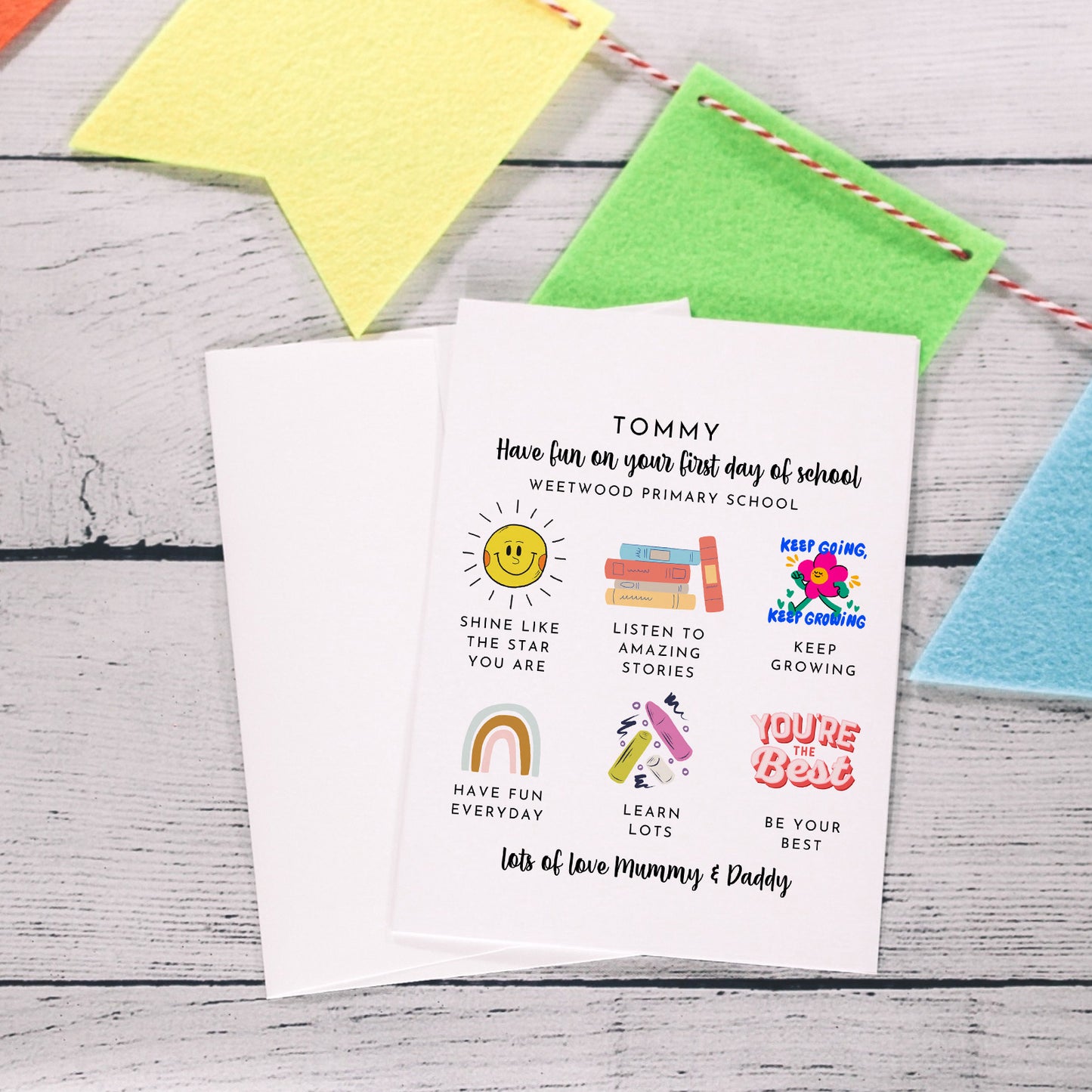 Personalised First Day Of School Card
