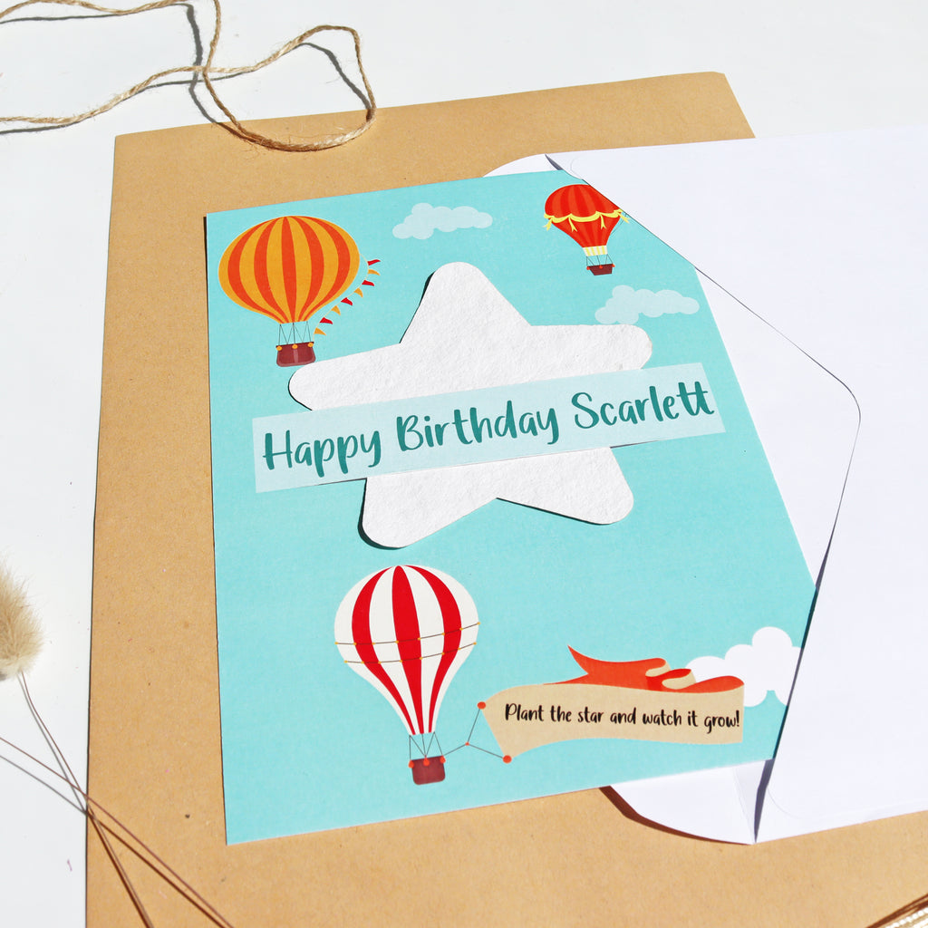 Personalised Plant A Star Birthday Card