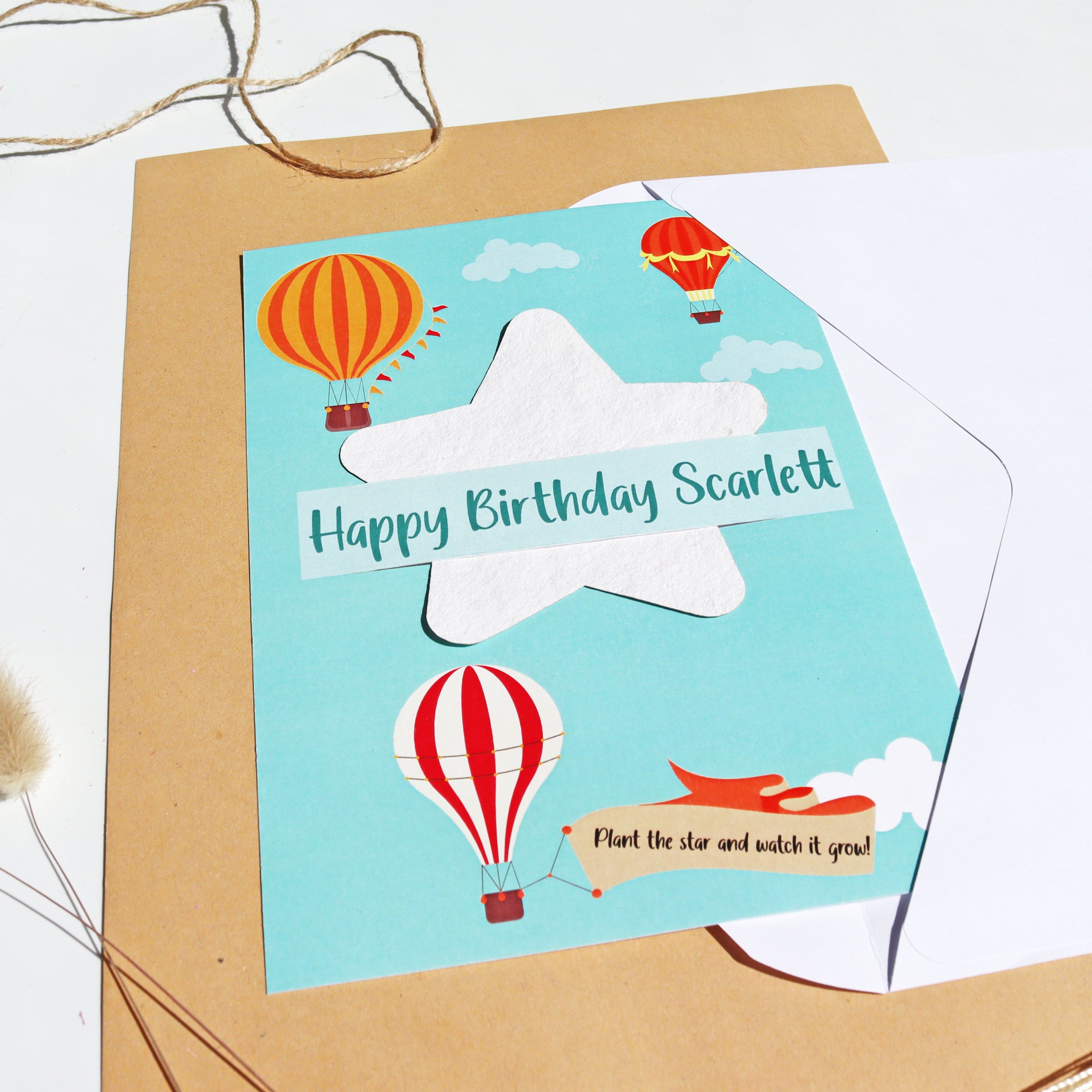 Personalised Plant A Star Birthday Card