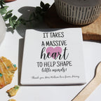 Teacher Thank You Massive Heart Coaster