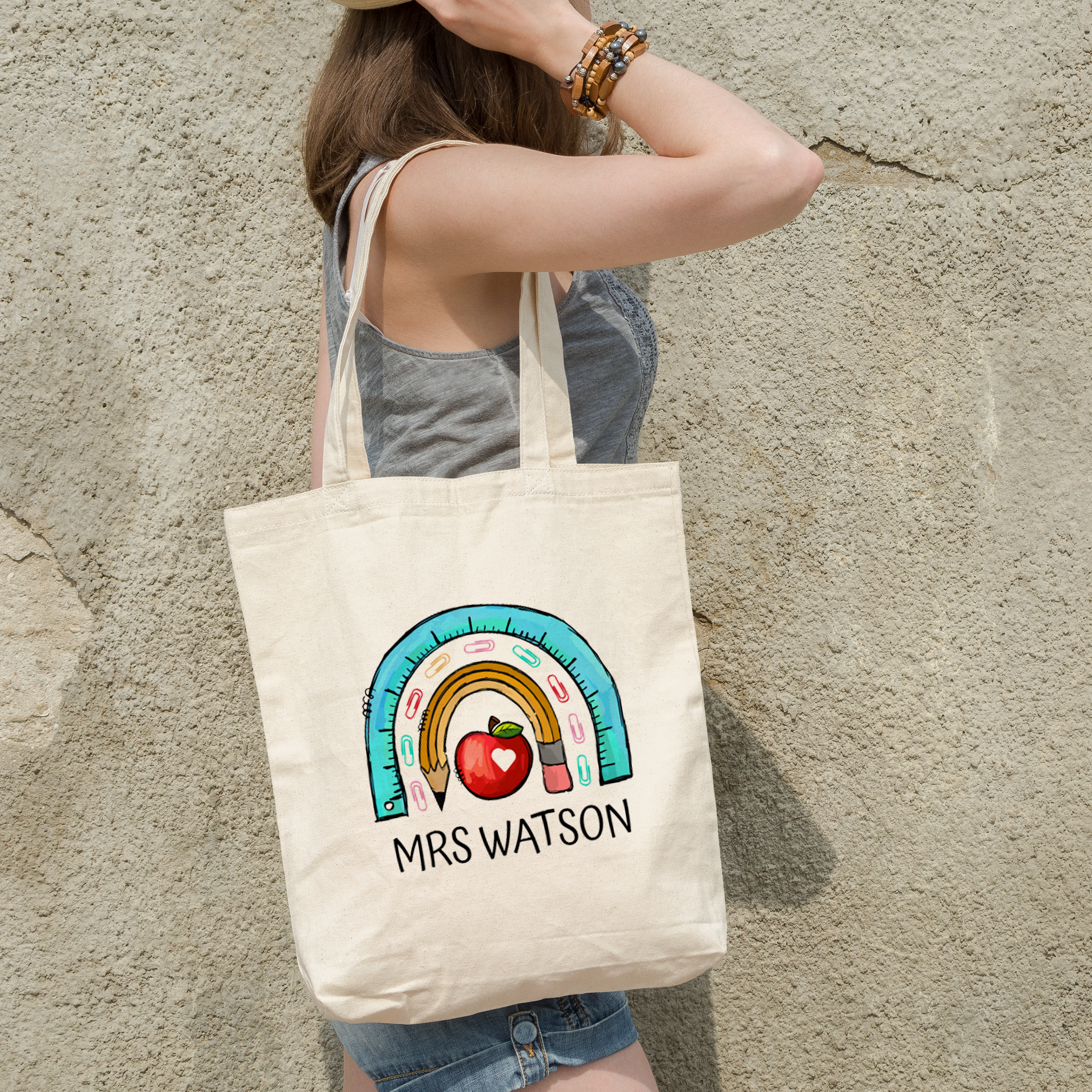 Teacher Gift Personalised Tote Bag