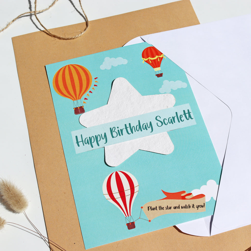 Personalised Plant A Star Birthday Card