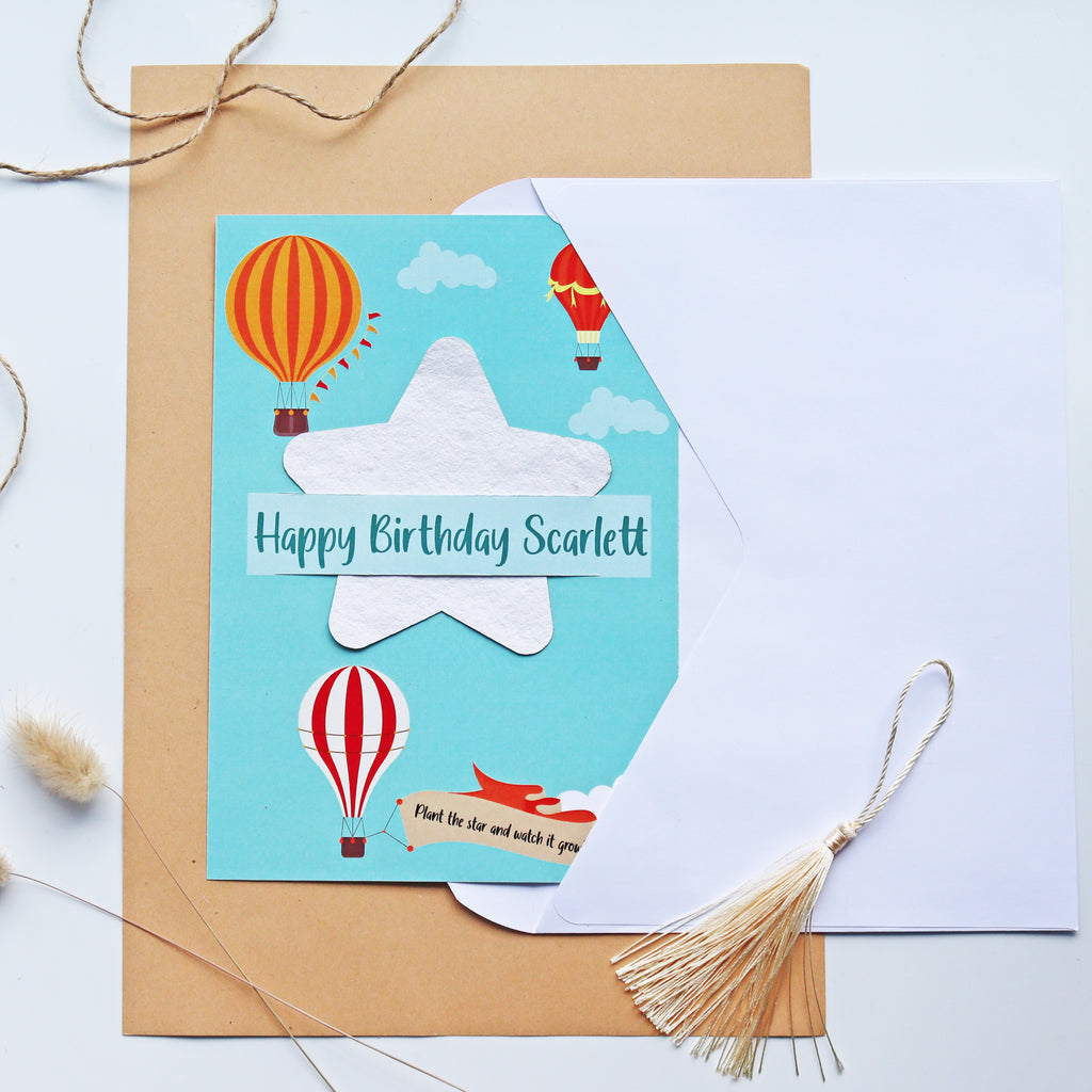 Personalised Plant A Star Birthday Card